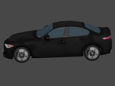 3D car model low poly - Alfa Romeo Giulia Low-poly 3D model