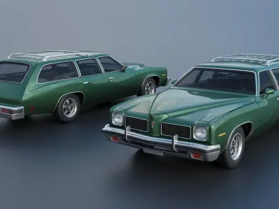 Pontiac LeMans Safari Wagon 1973 3D print model