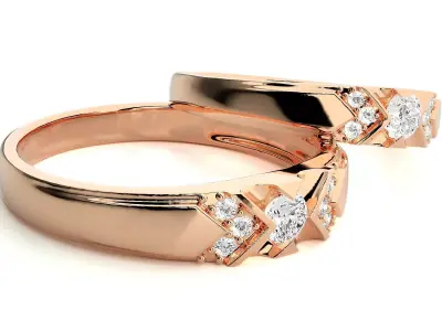 X-Pattern Diamond Ring Design Luxury Detailed Band 3DM and STL  3D print model