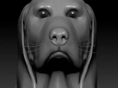 Dog beagle Low-poly 3D model