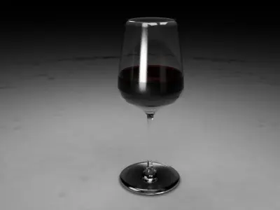 Wineglass set wine glass Free low-poly 3D model