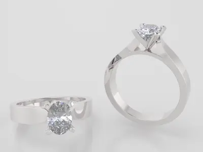 OVAL 0-75-CT Flat Profile Round Shank Width 3-00mm 3D print model