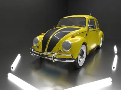 volkswagen beetle 1960  3D model