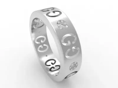 Luxury Fasion Ring FR01  3D print model