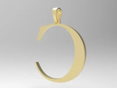 Alphabet Latin C 3D print model