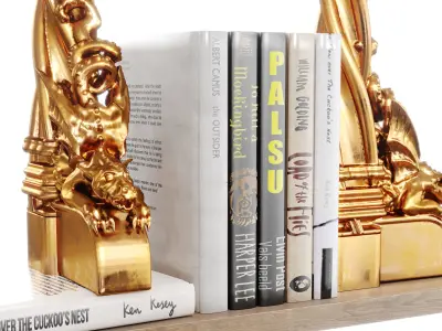 Dragon book holder or book ends 3D model