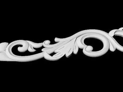 Central decor ornament for furniture 3D model 247