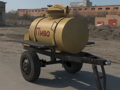 mobile beer keg 3D model