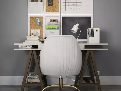 Workplace I Pottery Barn 05 3D model