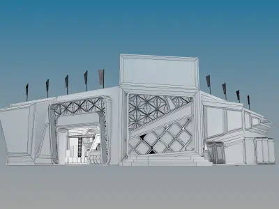 Booth Exhibition Stand a469b 3D model