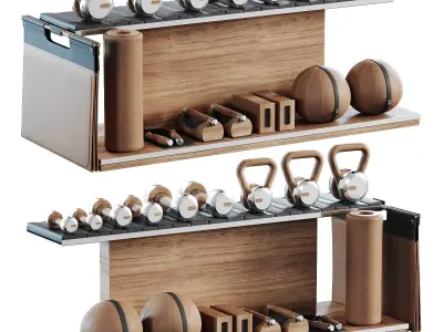 ANA COMBO Set With Gym Equipment 3D model