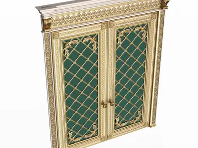 Carved Door Classic 01301 White Low-poly 3D model