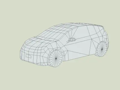 Volkswagen ID3 2024 Low-poly 3D model