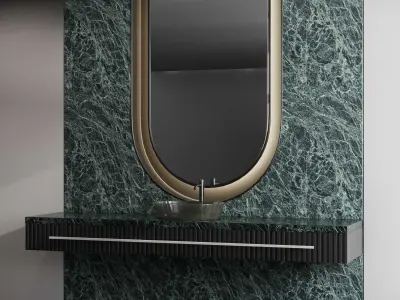 Bathroom furniture by inbani faucet set 82 Low-poly 3D model