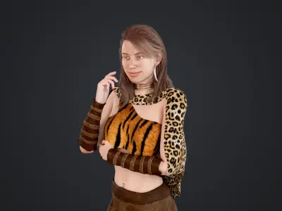 Hominid Low-poly 3D model