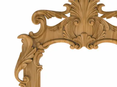 Carved picture frame STL 3D model
