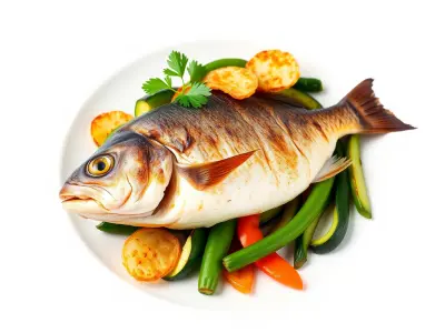Roasted Barramundi with Vegetables Model Pack Low-poly 3D model
