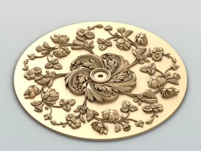 Round rosette 049 3D model