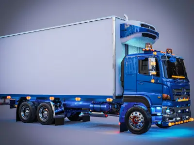 HINO 500 FM Refrigerated Box 3D model