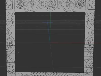 CNC MODEL ornate frame 3D model