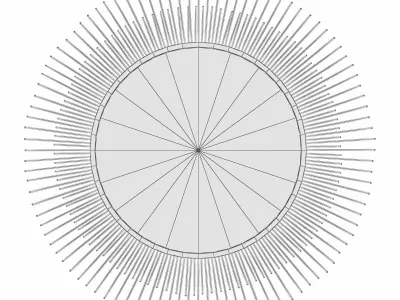 Pressler Sunburst Accent Mirror 3D model