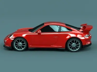 Porsche Carrera 911 GT3 sports car restyled 3D model