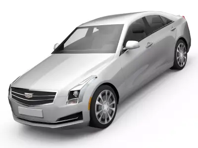 Cadillac ATS  Sedan Low-poly 3D model