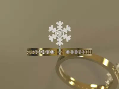 Snow jewelry gold STL 3DM 3D ring jr00282 3D print model