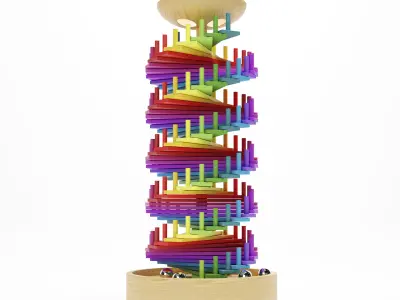 Wooden Block Toy set 3D model