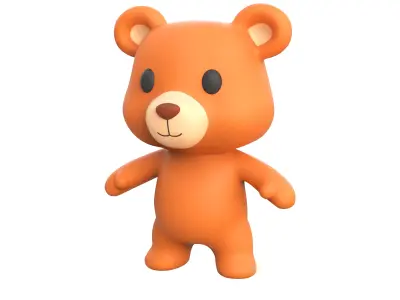 Little Animal Baby Animated Pack 01 Low-poly 3D model