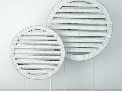 Old Wood Vents 3D model