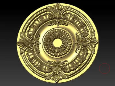 classic plasterboard inlaid with gold 3D model