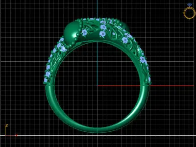 Two Head Women Ring 3DM Womens Ring 3d models 3D print model 3D print model 3