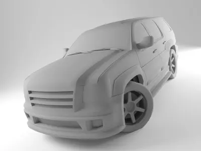 Car Rock Low-poly 3D model