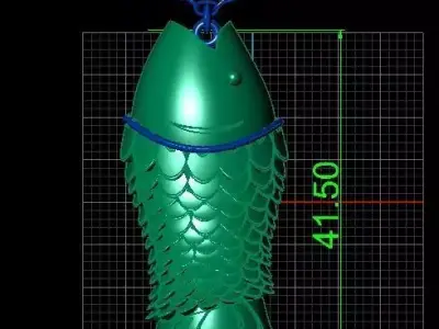 Fish Pendant 3D print model buy