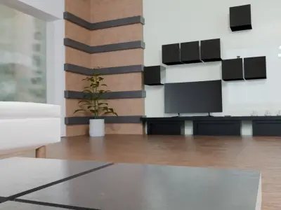 Minimalistic Interior room Free 3D model purchase
