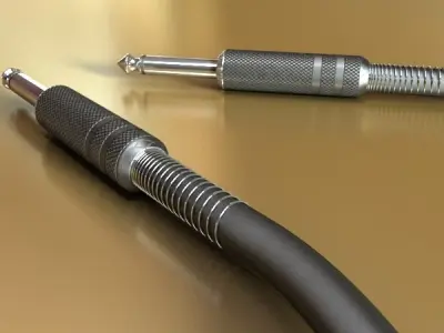 Guitar Cable High Detail 3D model