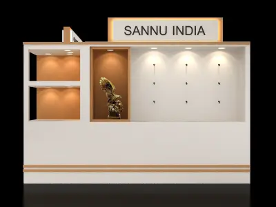 stall sana india exhibition stand 3D model