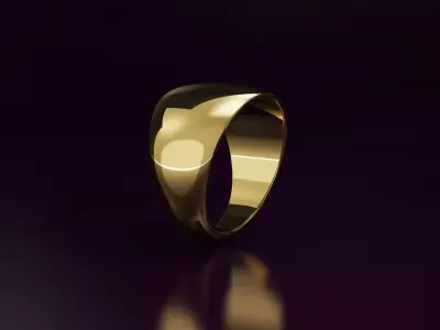 very wide plain Ring N3  Free 3D print model