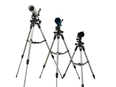 Meade Infinity 80mm Telescope Low-poly 3D model