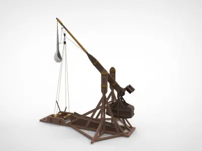 traditional trebuchet 3D model