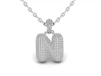  Alphabet Bubble N 3D print model