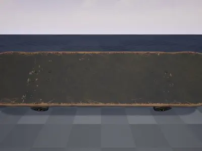 Skateboard Low-poly 3D model 3