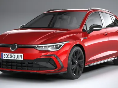 Volkswagen Golf Variant R-line 2021 3D model