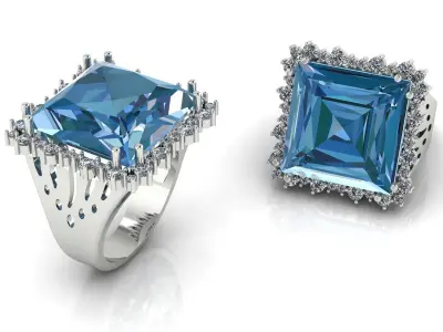 Luxury Ring Gold 3D print model