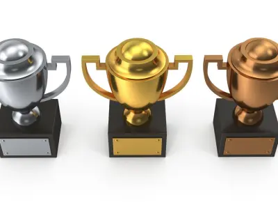 Trophy cups 3D model