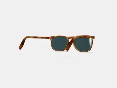 Alvin Sunglasses in English Oak Matte Low-poly 3D model