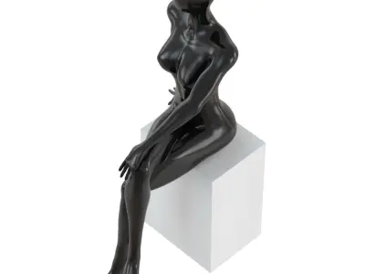 Female seated mannequin 85 3D model