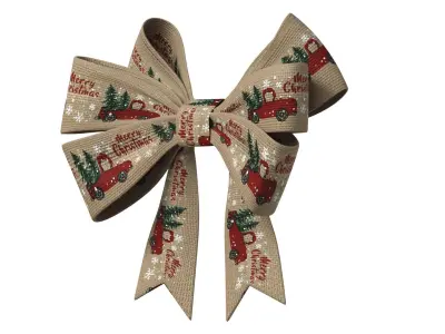 Christmas Bow Ribbon 62 Low-poly 3D model