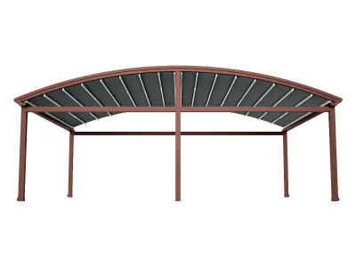 Motorized Pergola 2a bronze patina rust 3D model